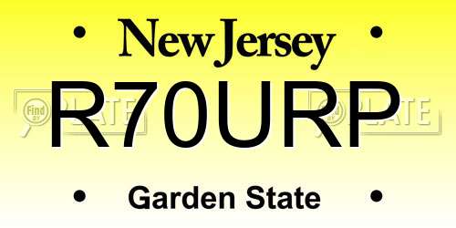 R70URP New Jersey License Plate