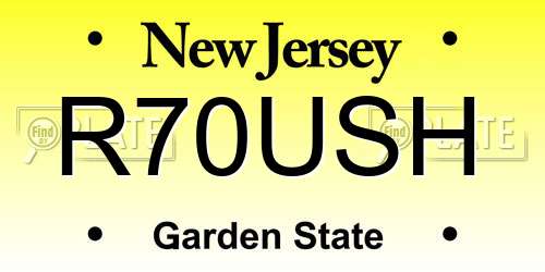 R70USH New Jersey License Plate