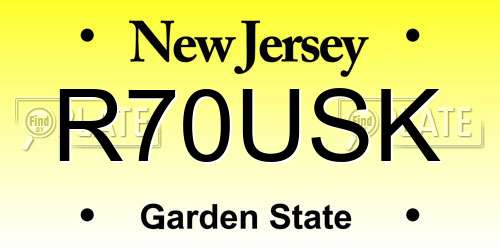 R70USK New Jersey License Plate