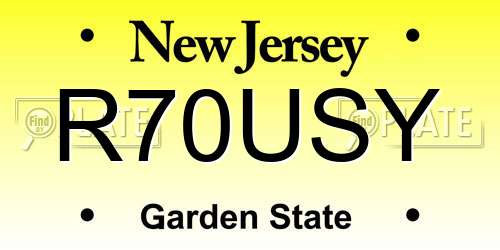 R70USY New Jersey License Plate
