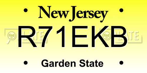 R71EKB New Jersey License Plate