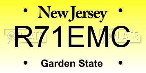 R71EMC New Jersey License Plate