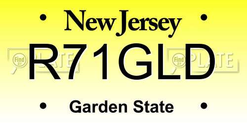 R71GLD New Jersey License Plate
