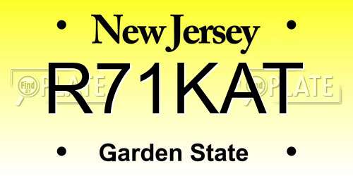 R71KAT New Jersey License Plate