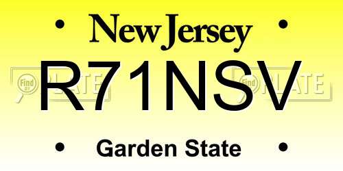 R71NSV New Jersey License Plate
