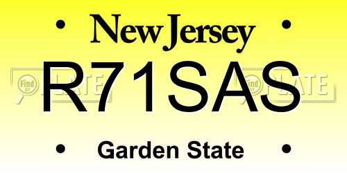 R71SAS New Jersey License Plate