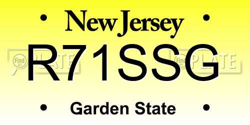 R71SSG New Jersey License Plate