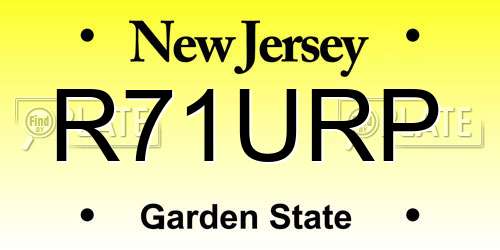 R71URP New Jersey License Plate
