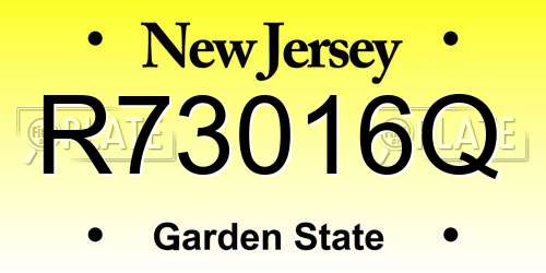 R73016Q New Jersey License Plate