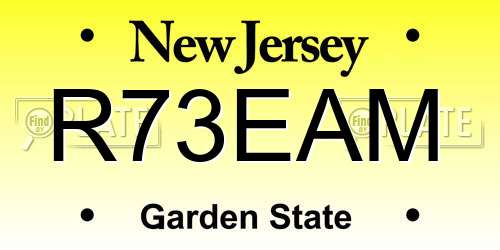 R73EAM New Jersey License Plate