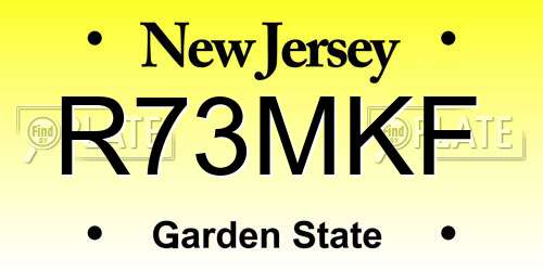 R73MKF New Jersey License Plate