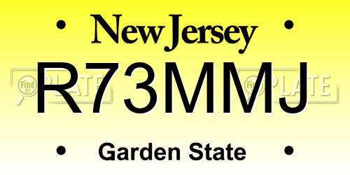 R73MMJ New Jersey License Plate