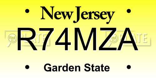 R74MZA New Jersey License Plate