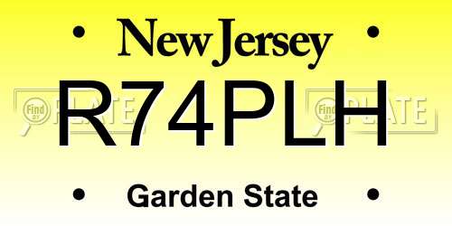 R74PLH New Jersey License Plate