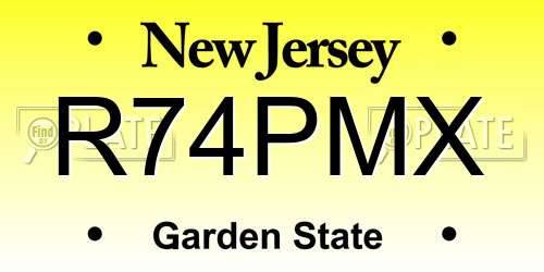 R74PMX New Jersey License Plate