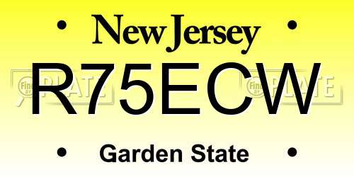 R75ECW New Jersey License Plate