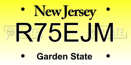 R75EJM New Jersey License Plate