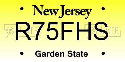 R75FHS New Jersey License Plate