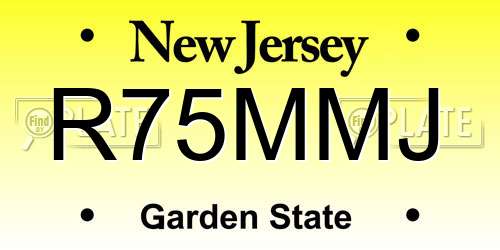 R75MMJ New Jersey License Plate