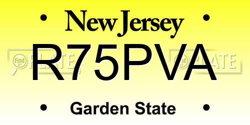 R75PVA New Jersey License Plate