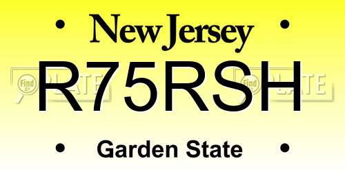 R75RSH New Jersey License Plate