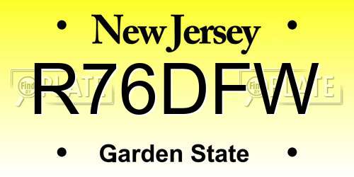 R76DFW New Jersey License Plate