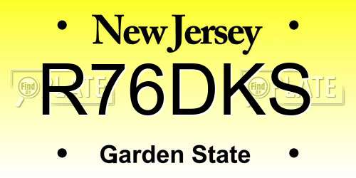 R76DKS New Jersey License Plate