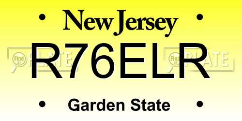 R76ELR New Jersey License Plate