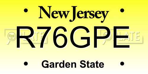 R76GPE New Jersey License Plate