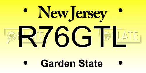 R76GTL New Jersey License Plate