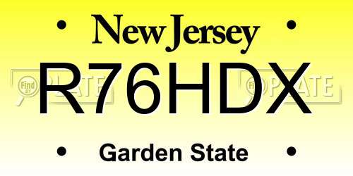 R76HDX New Jersey License Plate