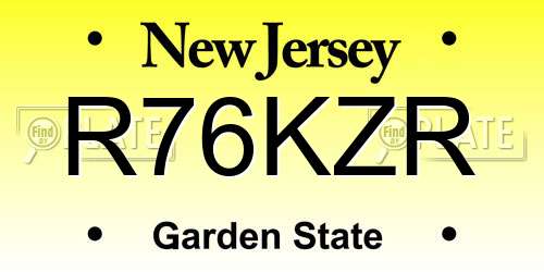 R76KZR New Jersey License Plate