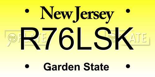 R76LSK New Jersey License Plate