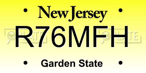 R76MFH New Jersey License Plate
