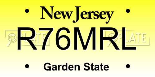 R76MRL New Jersey License Plate