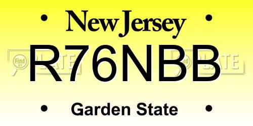 R76NBB New Jersey License Plate
