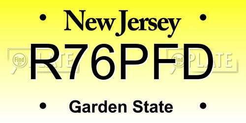 R76PFD New Jersey License Plate