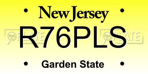 R76PLS New Jersey License Plate