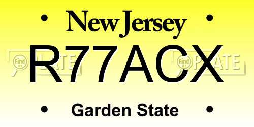 R77ACX New Jersey License Plate