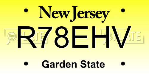 R78EHV New Jersey License Plate