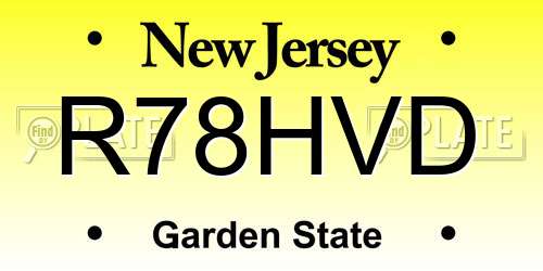 R78HVD New Jersey License Plate