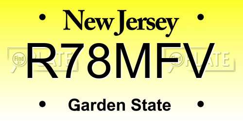 R78MFV New Jersey License Plate