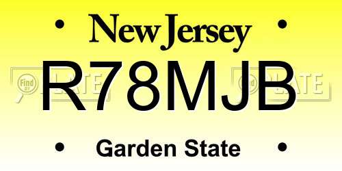 R78MJB New Jersey License Plate