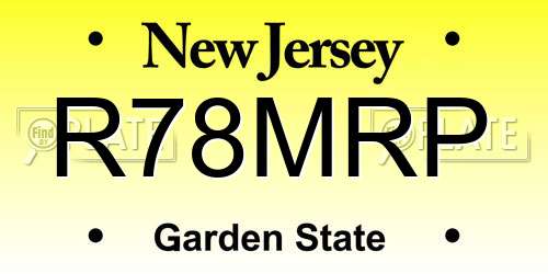 R78MRP New Jersey License Plate