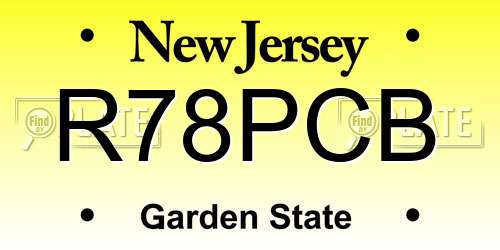 R78PCB New Jersey License Plate