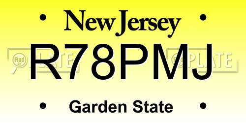 R78PMJ New Jersey License Plate