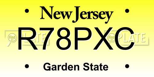 R78PXC New Jersey License Plate