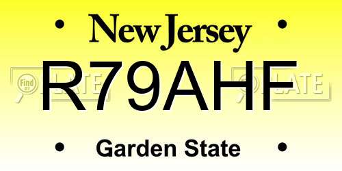R79AHF New Jersey License Plate