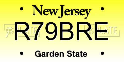 R79BRE New Jersey License Plate
