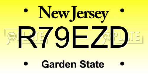 R79EZD New Jersey License Plate